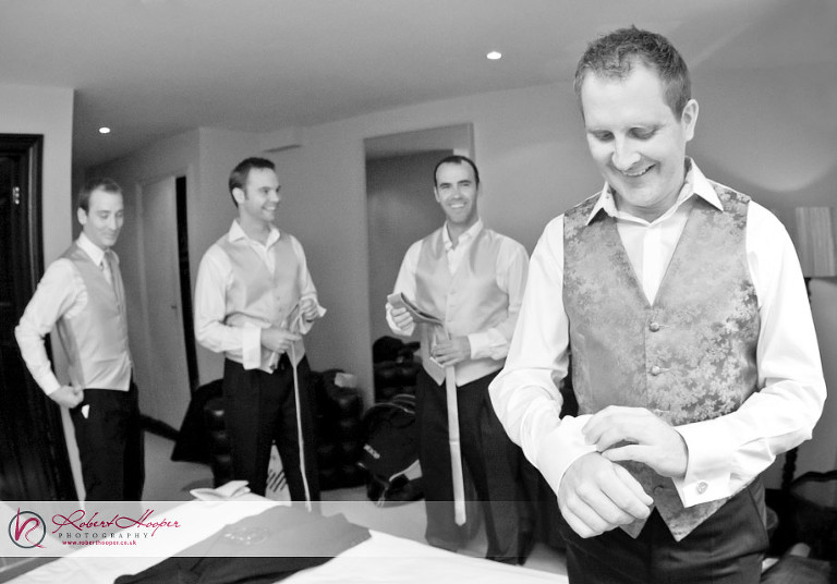 Iain and the boys preparing next door...
