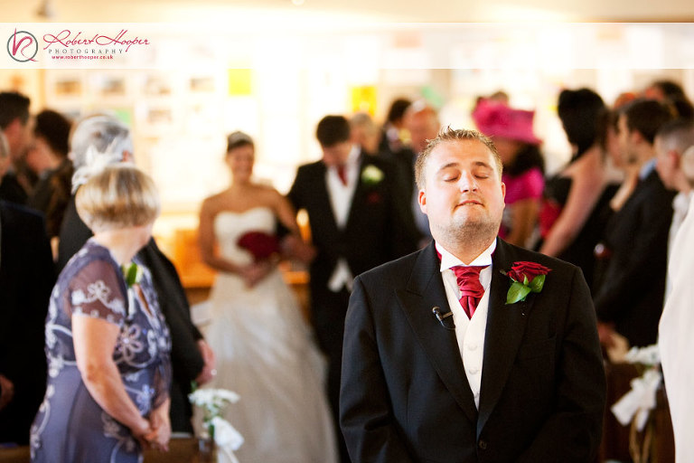 Robert Hooper Photography wedding photo of the year 2009 - Groom Adam waits for Bride Stacy to walk up the aisle