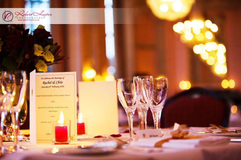 Wedding breakfast at Danesfield House Hotel and Spa