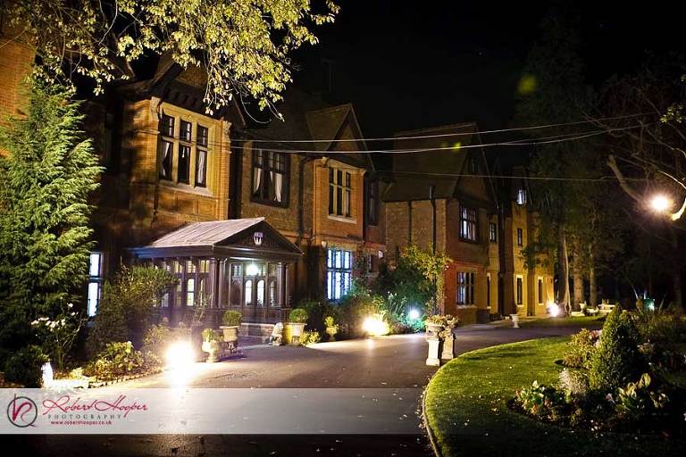 The Stanhill Court Hotel at night