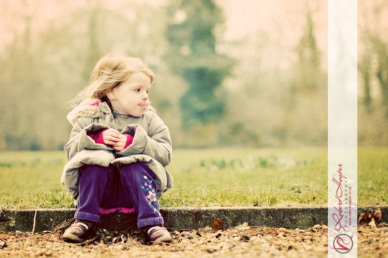 Children's portraits in the park 