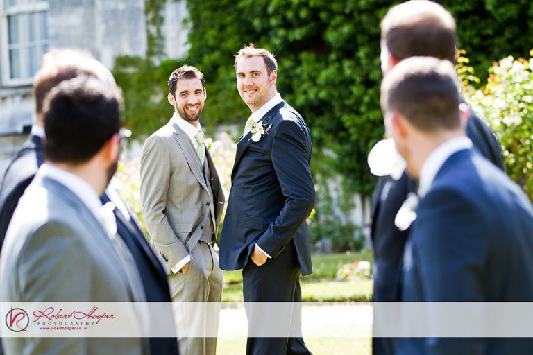 Two grooms and best men - civil partneship ceremony in Surrey 