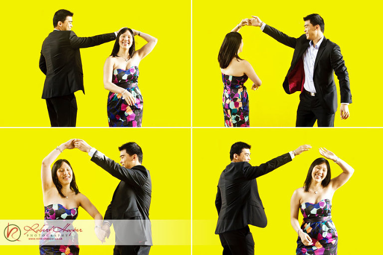 London pre wedding dancing couple 