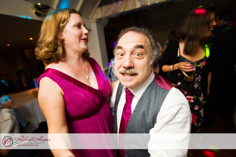 Fun disco dancing at wedding reception 