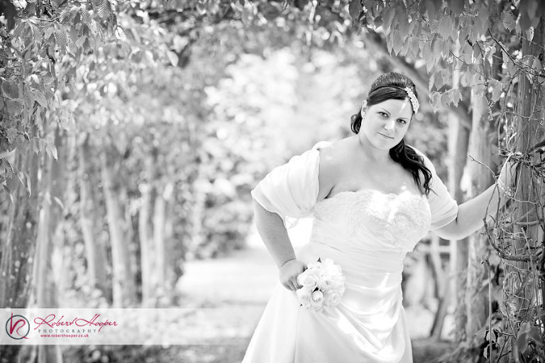Bridal portraits at Langshott Manor in Surrey 