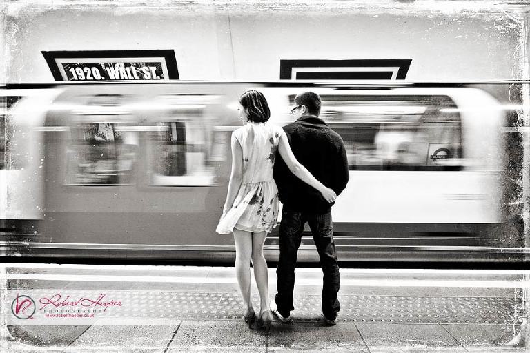 Pre wedding photos in London tube station 