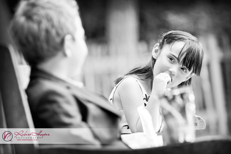 Cute little girl at wedding 