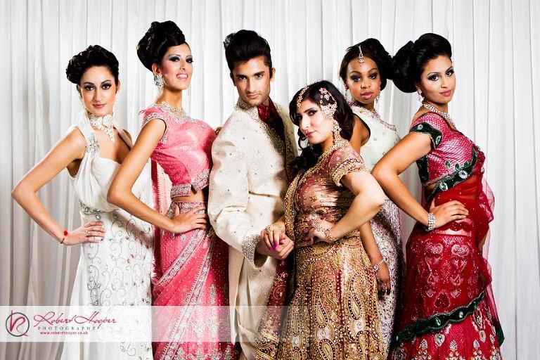Models at the Asian wedding show by High Expectations 