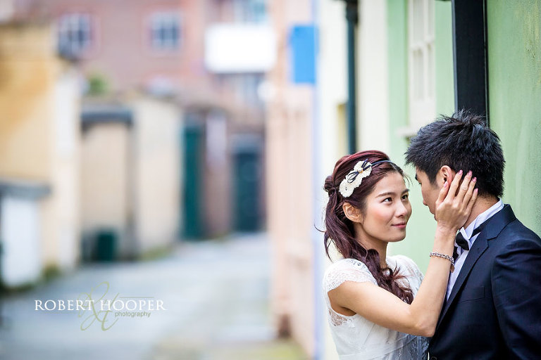 Suburban pre wedding photography in London with Chinese couple