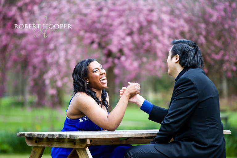 pre wedding photography fun - arm wrestling