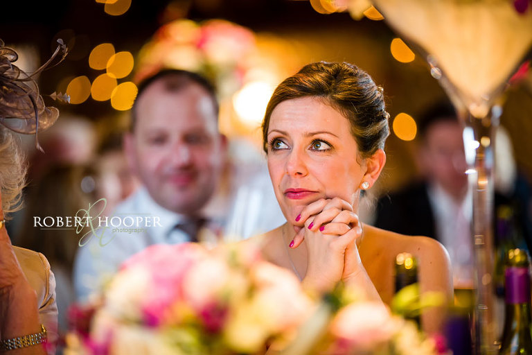 Emotional wedding reception at Bury Court Barn Surrey