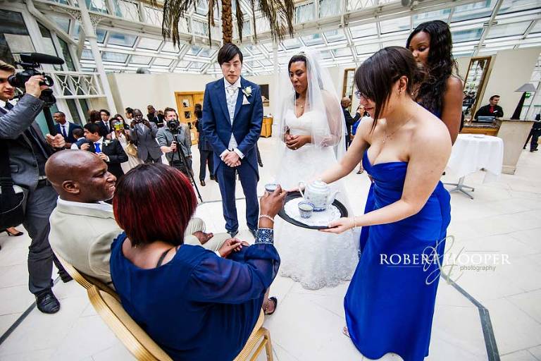 Chinese tea ceremony at the Millennium Gloucester Hotel London Kensington