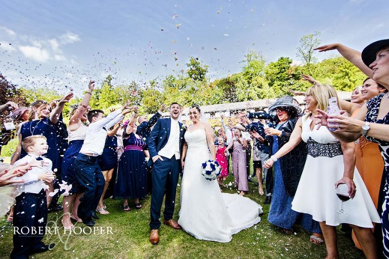 Burford Bridge Hotel wedding confetti