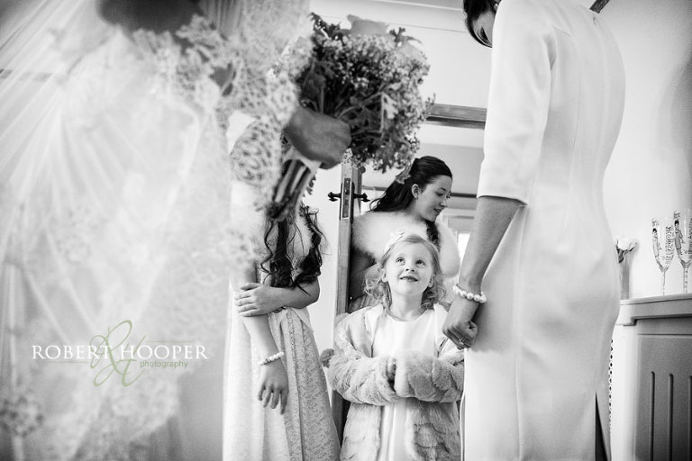 Flower girl at Kent wedding