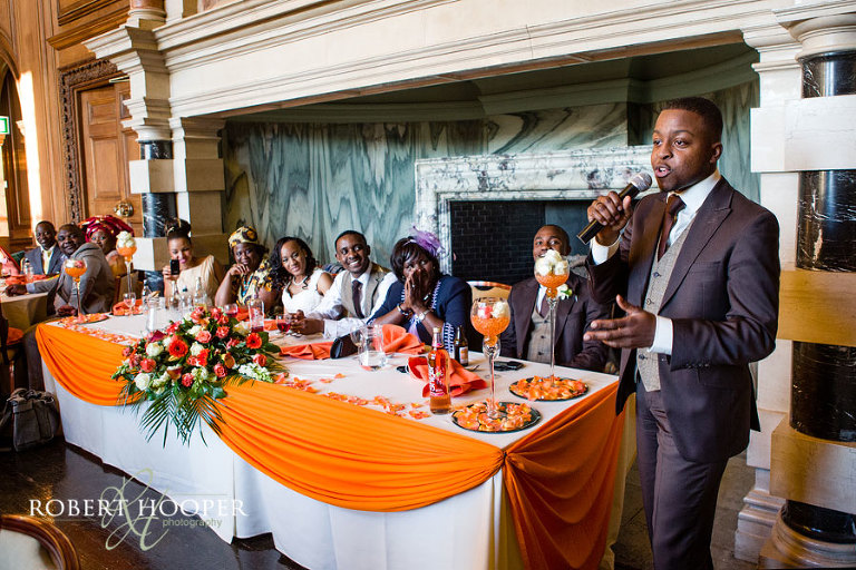 Addington Palace wedding reception - wedding speeches in the great hall