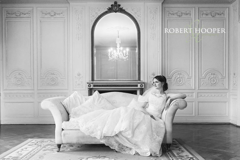 Bridal portrait on wedding day at Addington Palace wedding venue in Surrey