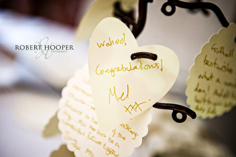 Wedding wishing tree at wedding in Westerham Golf Club, Kent