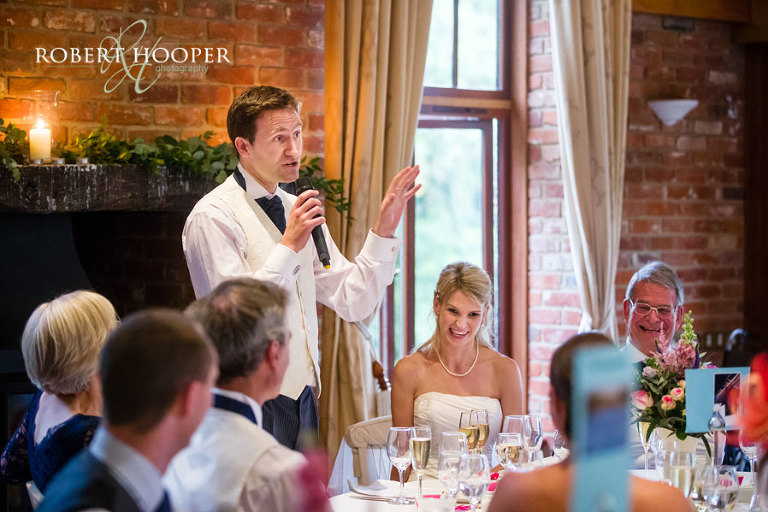 Groom's speech at wedding breakfast, Westerham Golf Club venue in Kent