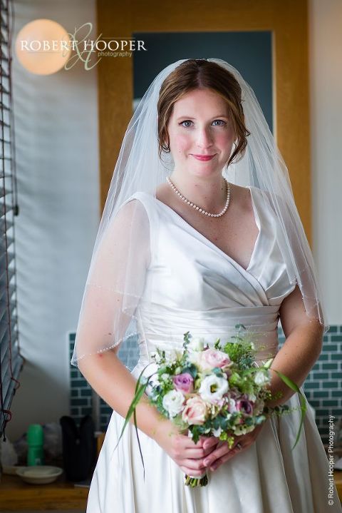 Bridal portrait on wedding day at Bix Manor, Henley on Thames, Oxfordshire