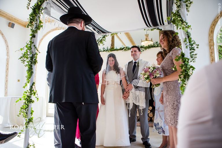 Start of the Chuppah at Northbrook park, Farnham in Surrey