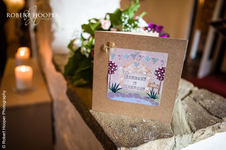 Wedding card for couple getting married at Coltsford Mill, Oxted in Surrey