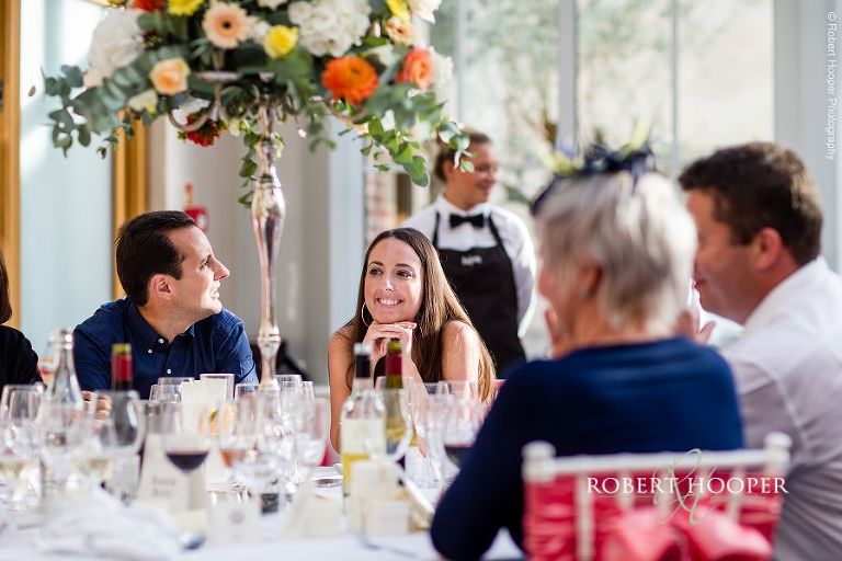 Guests at summer wedding at Botleys Mansion in Surrey