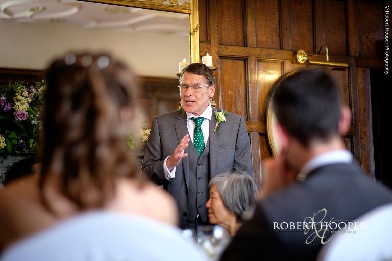 Speech by groom's dad in The Rose Garden Room at Eastwell Manor Ashford Kent