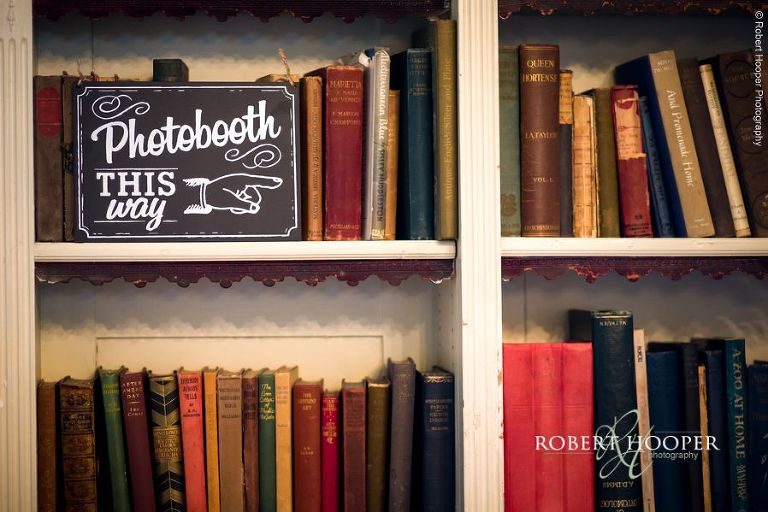 Sign for photobooth on wedding day at Chilston Park in Lenham, Kent