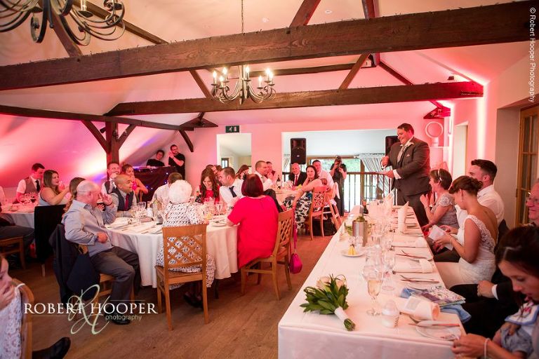 Best man's speech at Oaks Farm Barn wedding in Shirley Surrey
