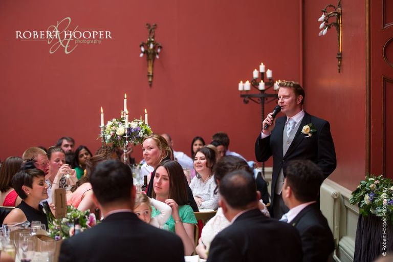 Best man's speech at wedding breakfast at Hampton Court House Surrey