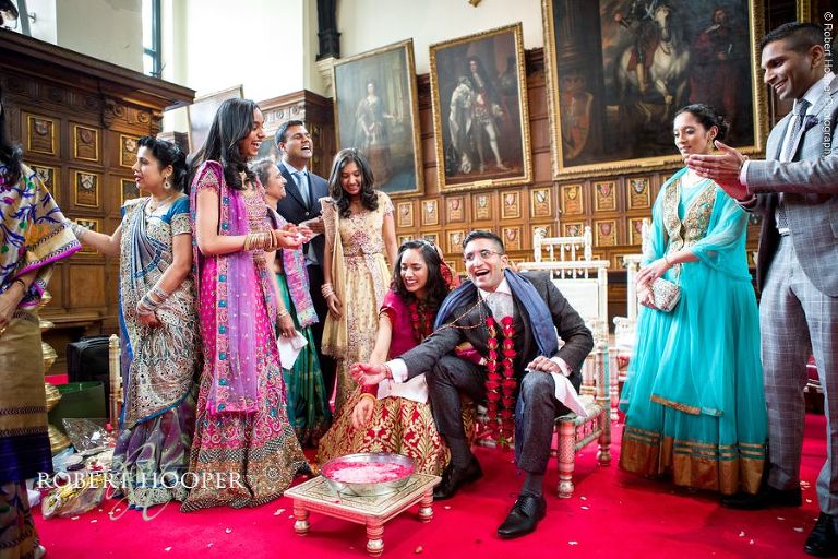 Groom finds ring during Hindu wedding ceremony at Middle Temple London