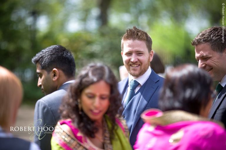 Guests at Hindu wedding at Middle Temple London