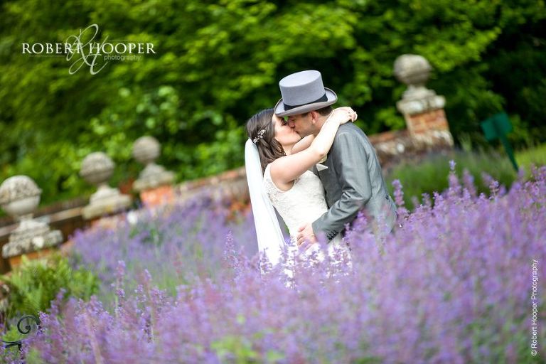 Bride and groom on wedding day at Wotton House Dorking Surrey