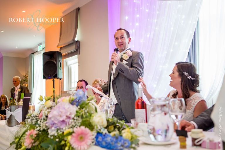 Groom's speech at wedding breakfast at Wotton House Dorking Surrey