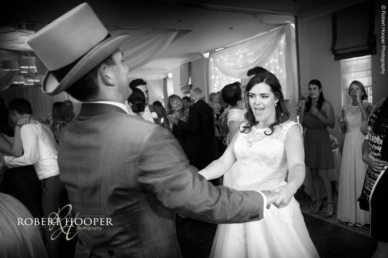 Bride and groom first dance on wedding day at Wotton House Dorking Surrey