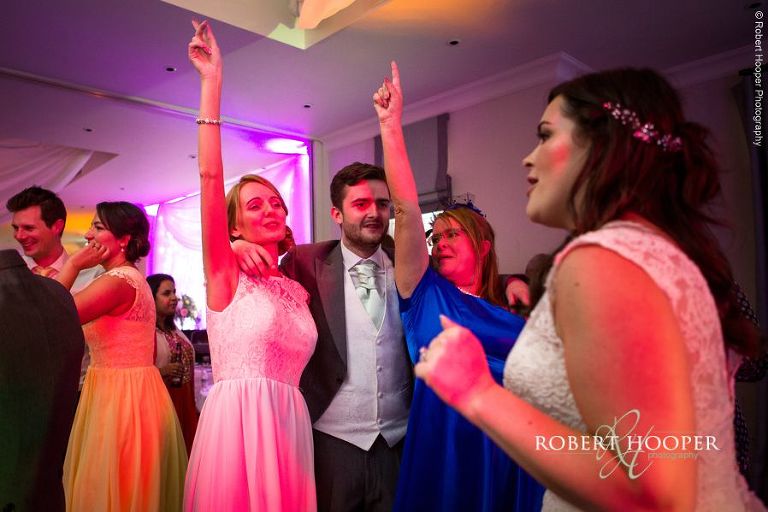 Evening disco on wedding day at Wotton House Dorking Surrey