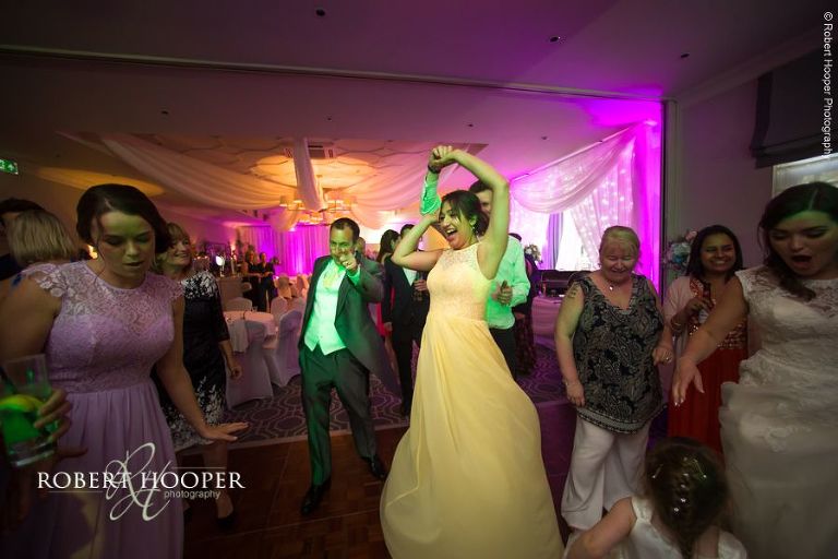 Evening disco on wedding day at Wotton House Dorking Surrey