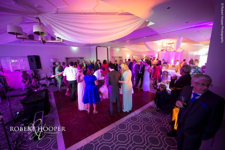 Evening disco on wedding day at Wotton House Dorking Surrey