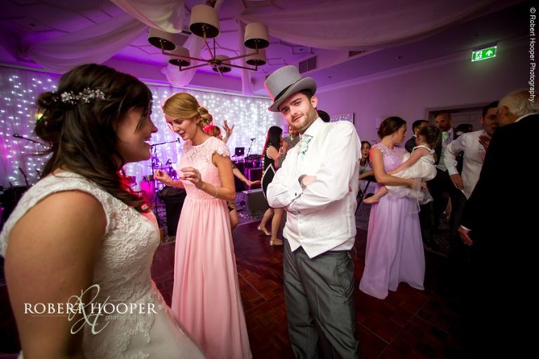 Evening disco on wedding day at Wotton House Dorking Surrey