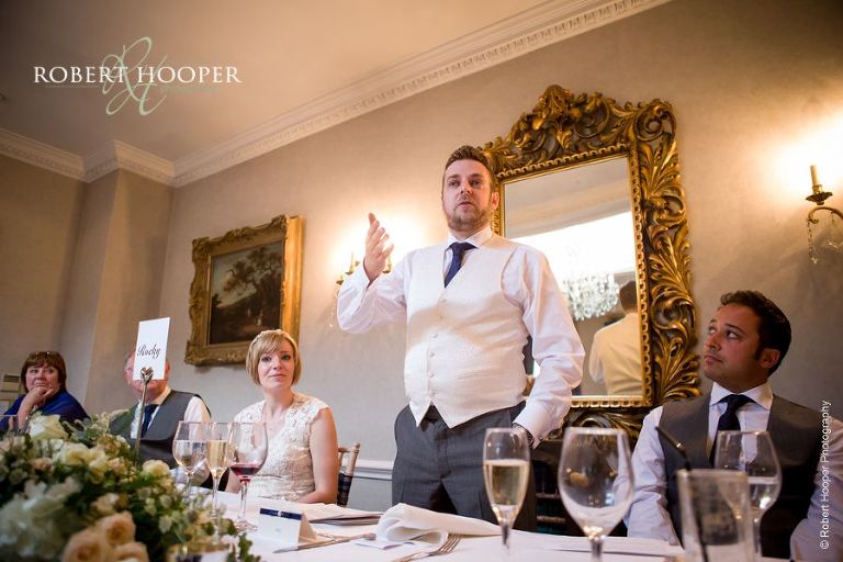 Groom's speech on wedding day at Chilston Park Maidstone Kent