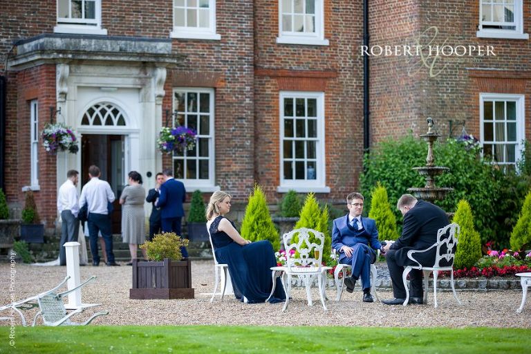 Wedding guests on wedding day at Chilston Park Maidstone Kent