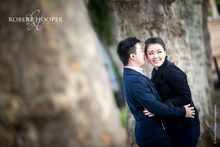 Singaporean couple on pre wedding photo shoot in London UK