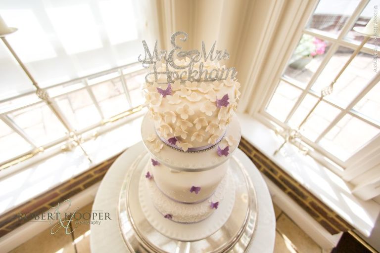 Wedding cake for wedding at Oaks Farm Shirley