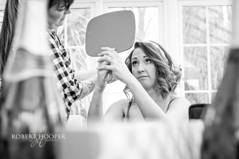 Bridal preps Denbies Wedding