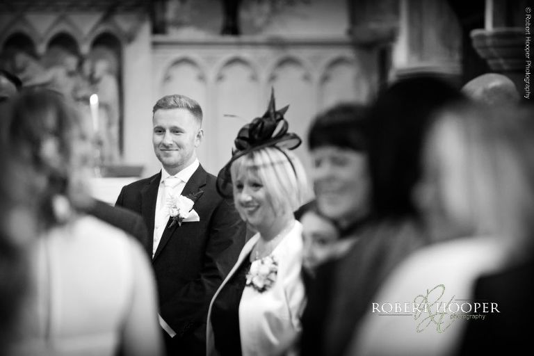 Groom waiting for his bride