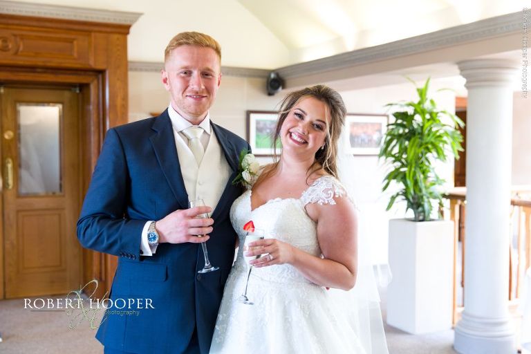 bride and groom London Golf Club wedding