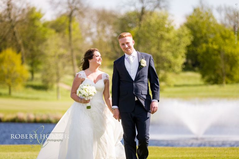 bride and groom London Golf Club wedding
