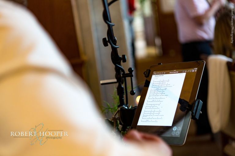 ipad with wedding music on