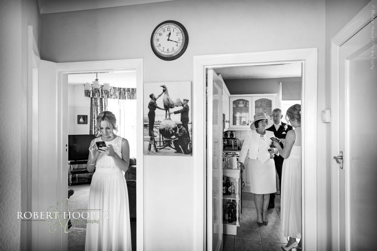 bride's house on wedding day